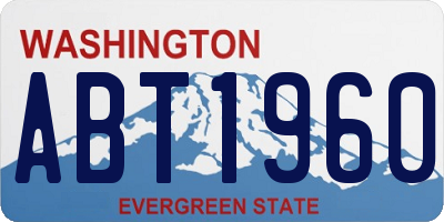 WA license plate ABT1960