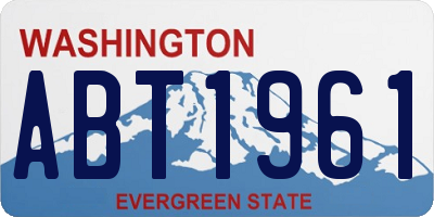 WA license plate ABT1961