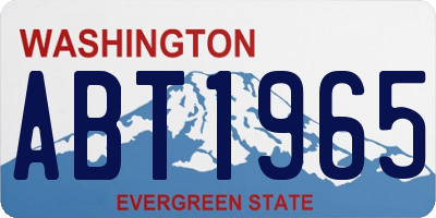 WA license plate ABT1965