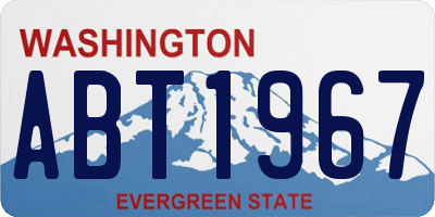 WA license plate ABT1967