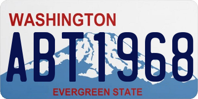 WA license plate ABT1968