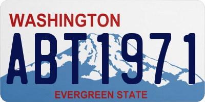 WA license plate ABT1971