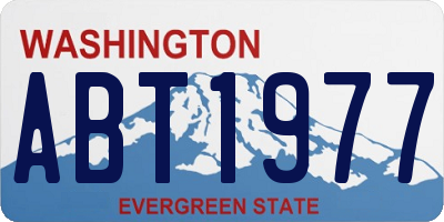 WA license plate ABT1977