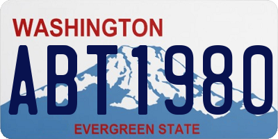 WA license plate ABT1980