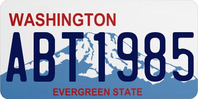 WA license plate ABT1985