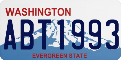 WA license plate ABT1993