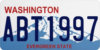 WA license plate ABT1997