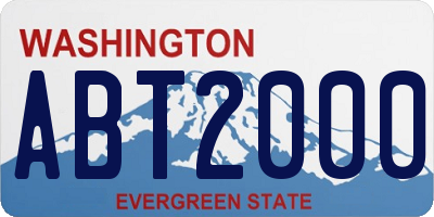 WA license plate ABT2000