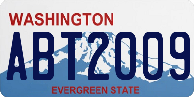 WA license plate ABT2009