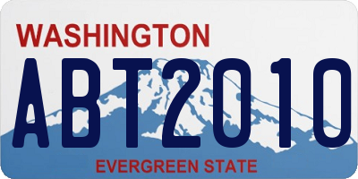 WA license plate ABT2010