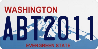 WA license plate ABT2011