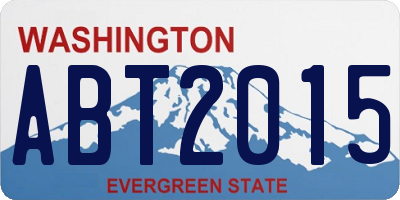 WA license plate ABT2015