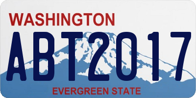 WA license plate ABT2017