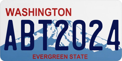 WA license plate ABT2024