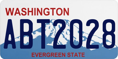 WA license plate ABT2028
