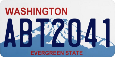WA license plate ABT2041