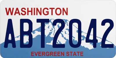 WA license plate ABT2042