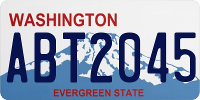 WA license plate ABT2045