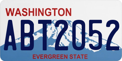 WA license plate ABT2052