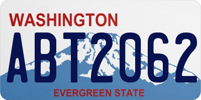 WA license plate ABT2062