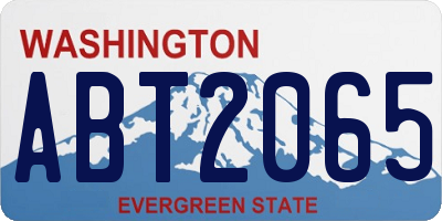 WA license plate ABT2065