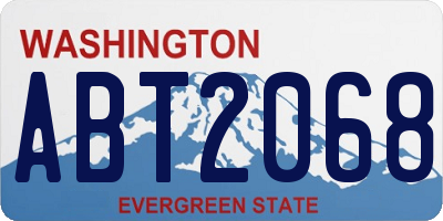 WA license plate ABT2068