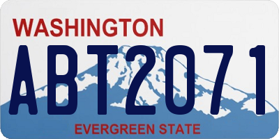 WA license plate ABT2071