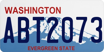 WA license plate ABT2073