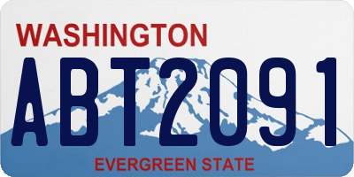 WA license plate ABT2091