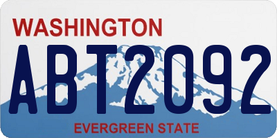 WA license plate ABT2092