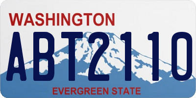WA license plate ABT2110