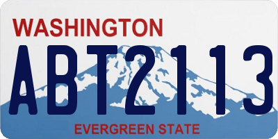 WA license plate ABT2113