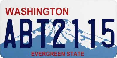 WA license plate ABT2115