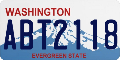WA license plate ABT2118
