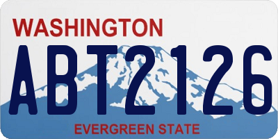 WA license plate ABT2126