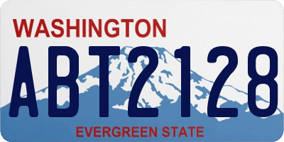 WA license plate ABT2128