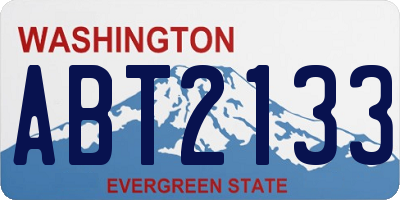 WA license plate ABT2133