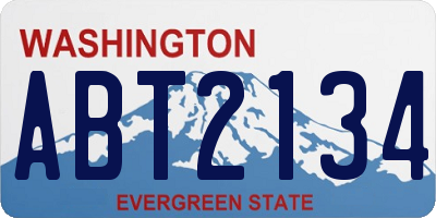 WA license plate ABT2134