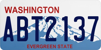 WA license plate ABT2137