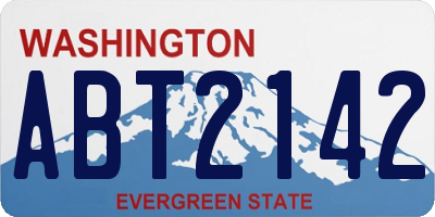 WA license plate ABT2142