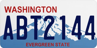 WA license plate ABT2144