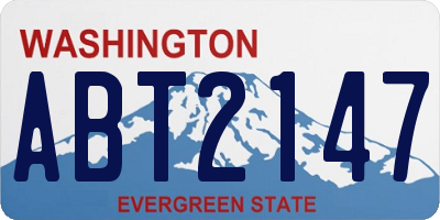 WA license plate ABT2147