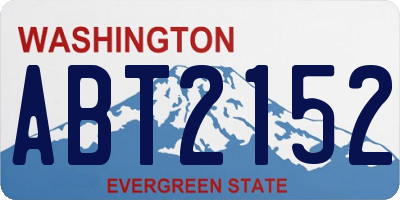 WA license plate ABT2152