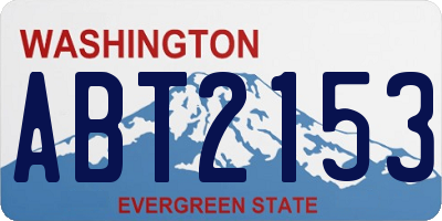 WA license plate ABT2153