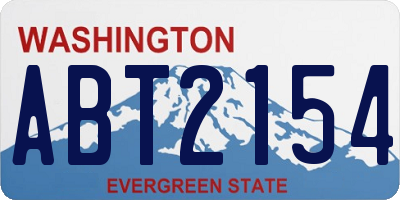 WA license plate ABT2154