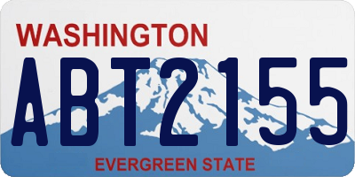 WA license plate ABT2155