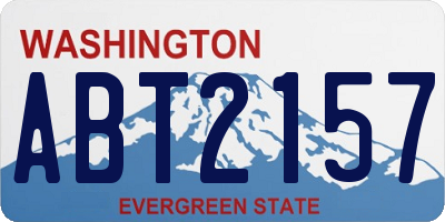 WA license plate ABT2157