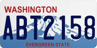 WA license plate ABT2158