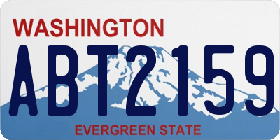 WA license plate ABT2159