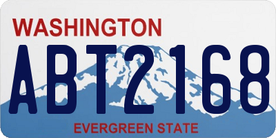 WA license plate ABT2168